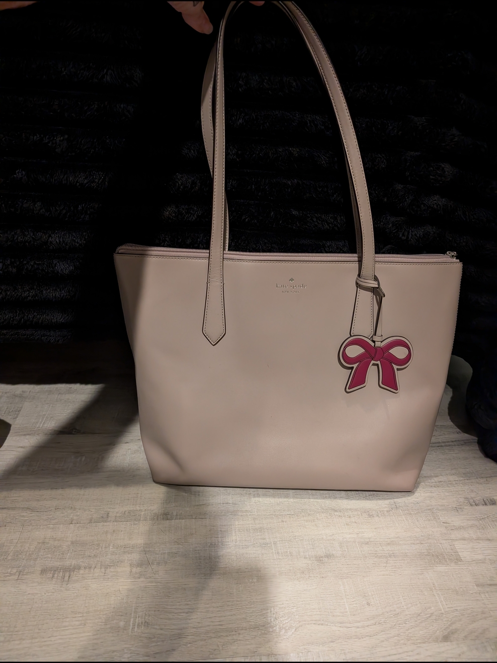 Kate Spade Mauve Pink Tote with Bow Charm